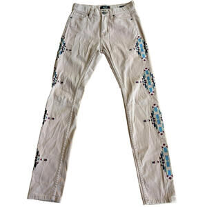 BDG Jeans Womens 25 Vintage 90s High Rise Cigarette Ankle Beige Denim Stretch Y2